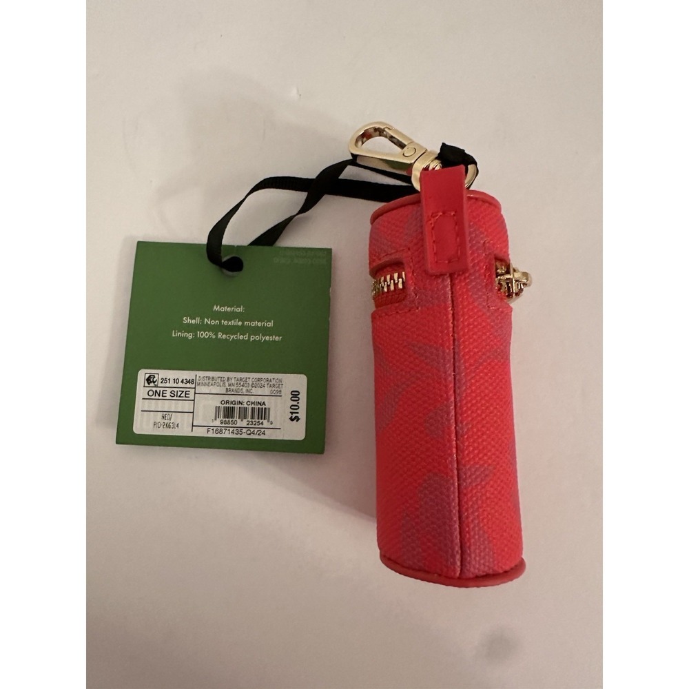 New Kate Spade X Target Polka Dot Lipstick Bag Charm Keychain - Picture 2 of 2